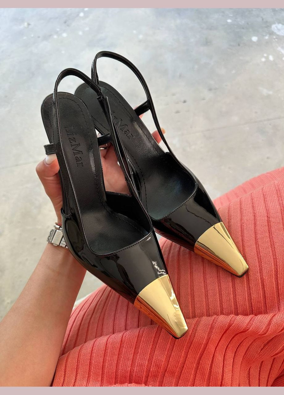 No Brand Стильні жіночі слінгбеки слінгбекі чорний з штучна шкіра, — всесезон (332092303)