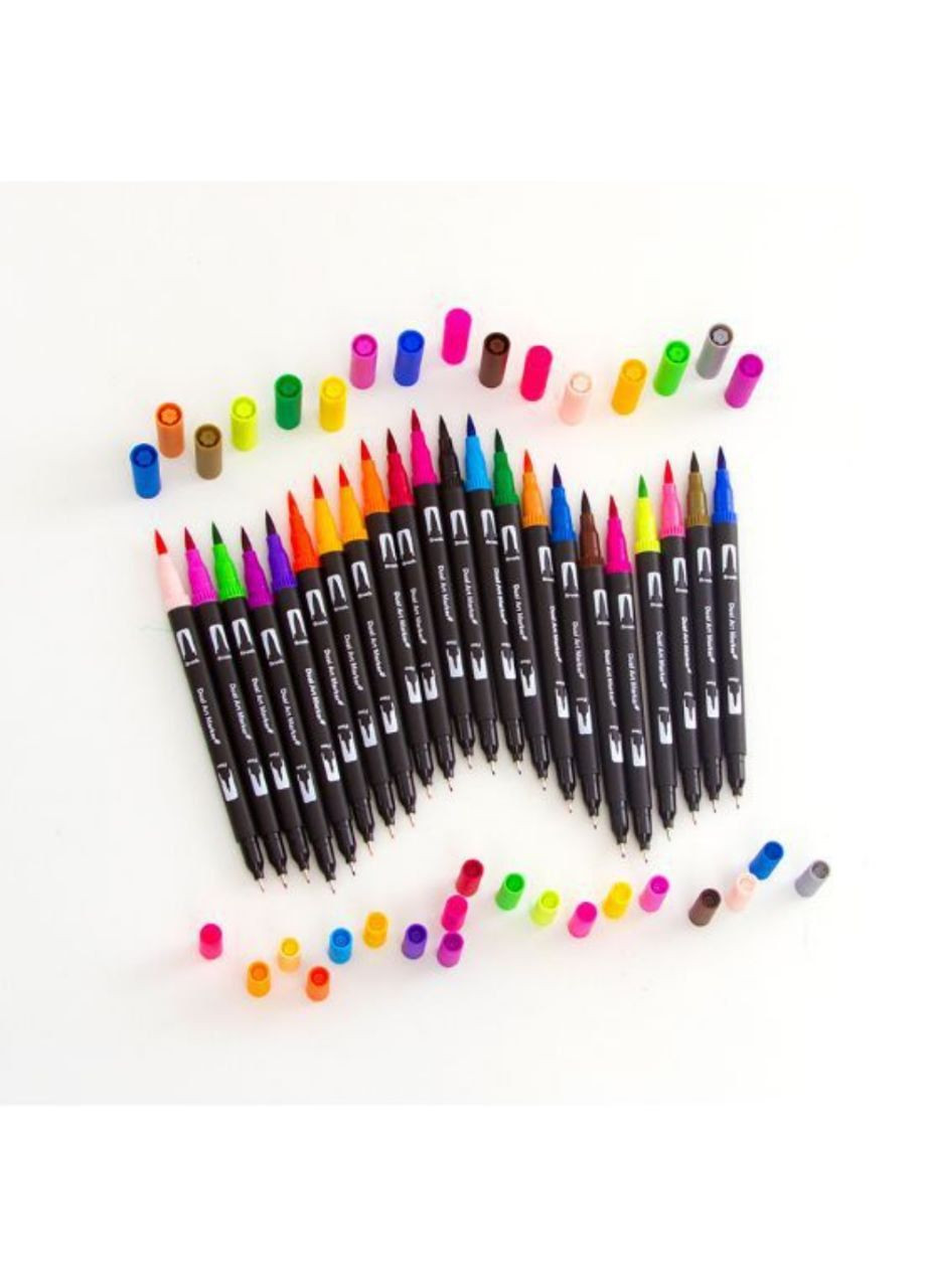 Набір двосторонніх акварельних маркерів Dual Brush Pens 168 шт No Brand (320741607)