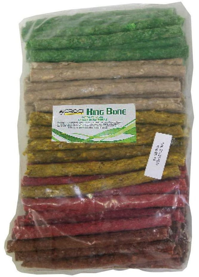 Ласощі для собак Жувальні палички Mix KINGBONE кольорові мікс, 13 см, 50 шт C6BI2044 Croci (289386173)