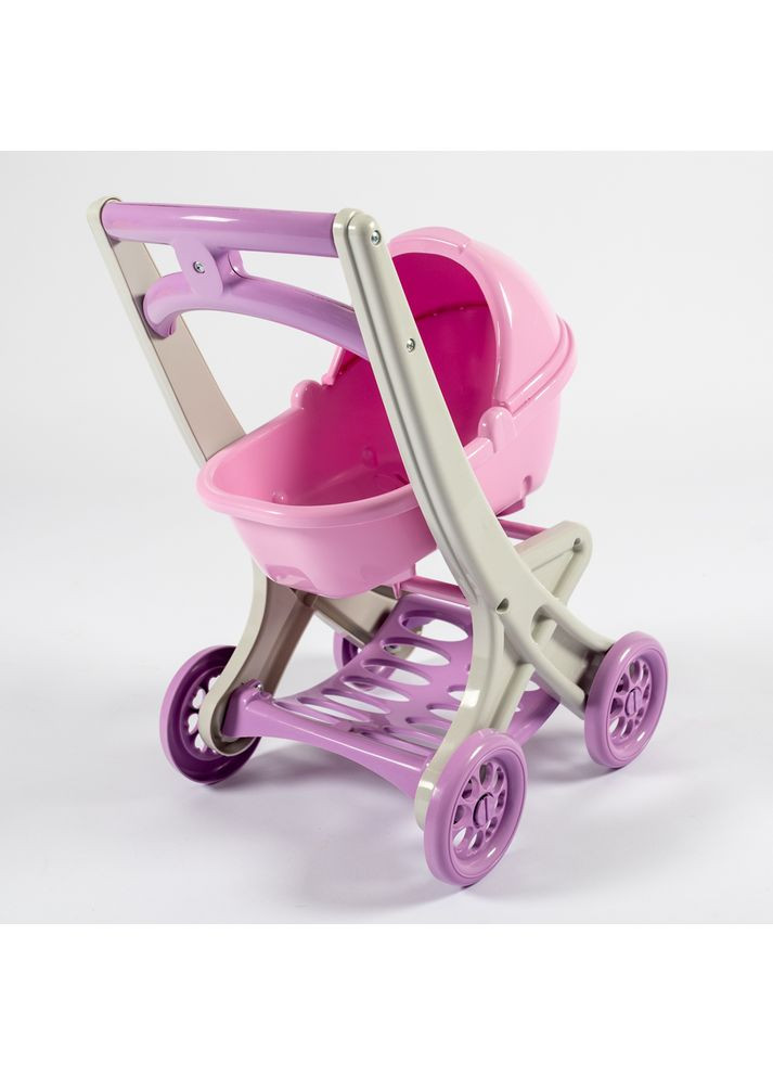 Візок для ляльки з люлькою сіро-рожевий (0121/04) Doloni (365590306)
