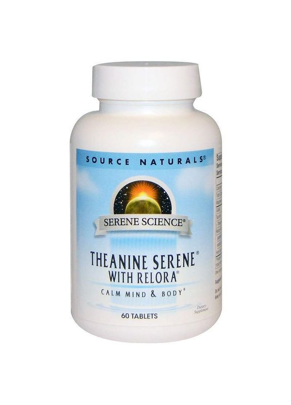 L-Теанин, Theanine Serene,, 60 таблеток Source Naturals (351383010)