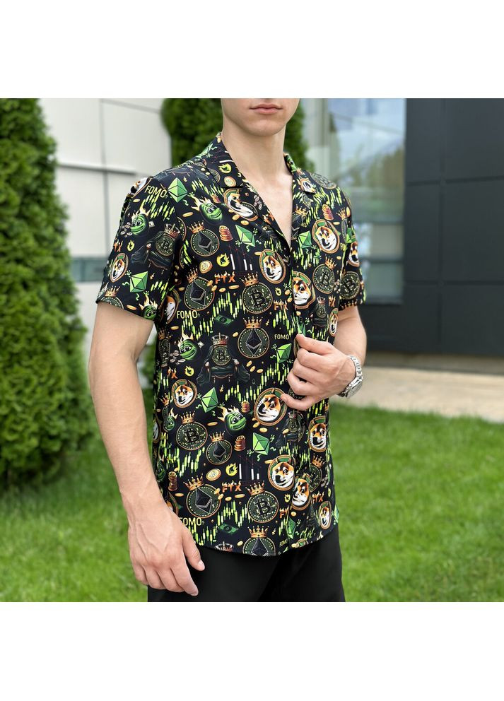 Черная повседневный рубашка Pobedov