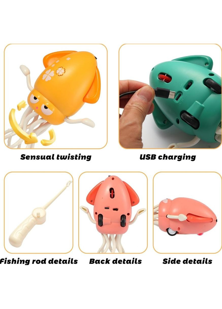 Игрушка осьминог Tummy Time Танцующий Осьминог Желтый (2104618660) No Brand (355873049)