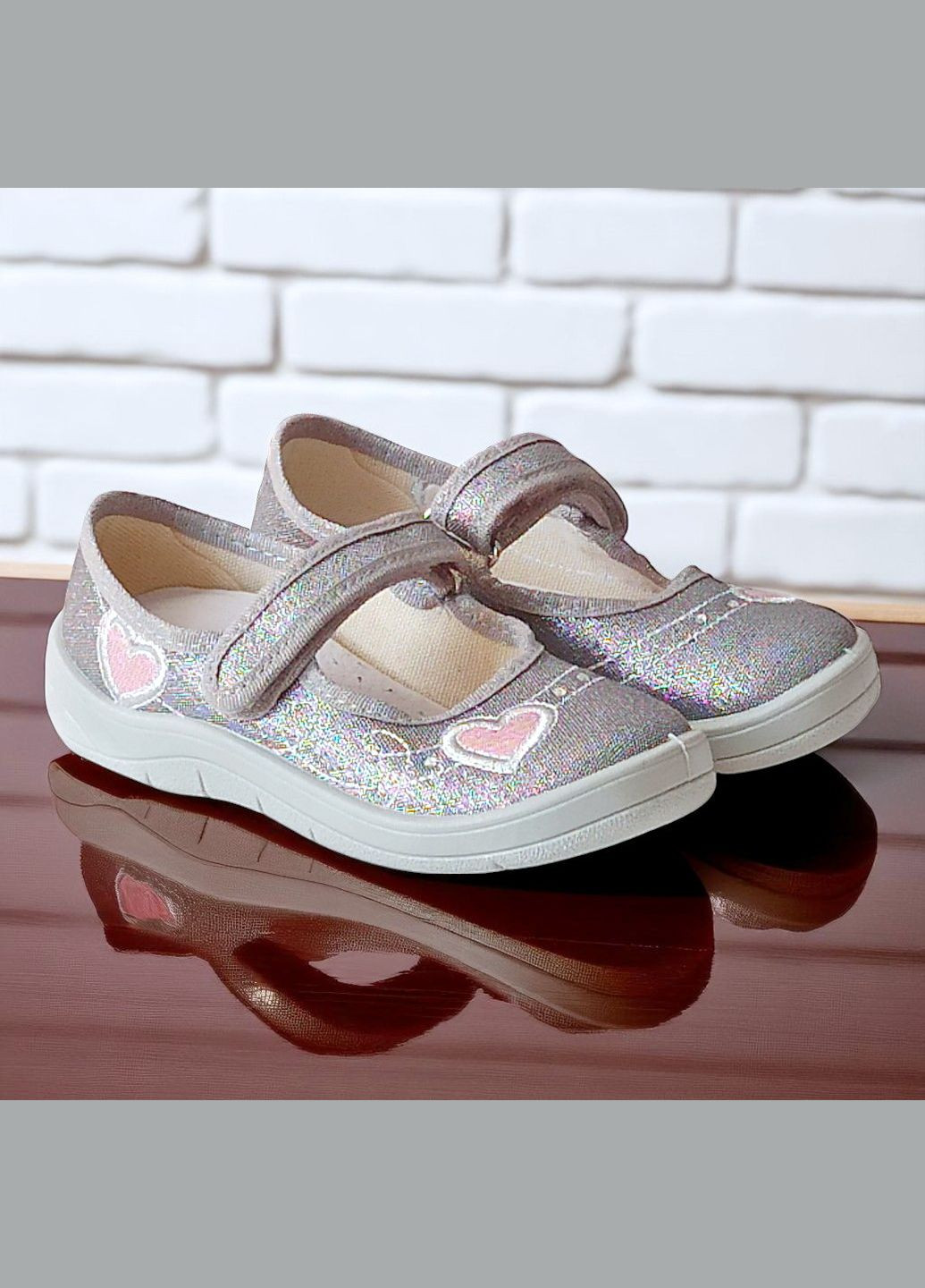 Ортопедичні тапочки на липучці капчики для дівчинки змінне взуття в садок до школи змінка Валді Waldi (339402223)