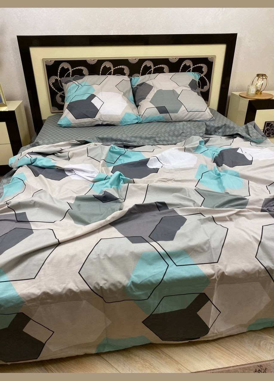 Постільна білизна бавовняна Мане Сімейний 150 x 220 дві підковдри Бязь Сіра 70 х 70 No Brand (332945830)