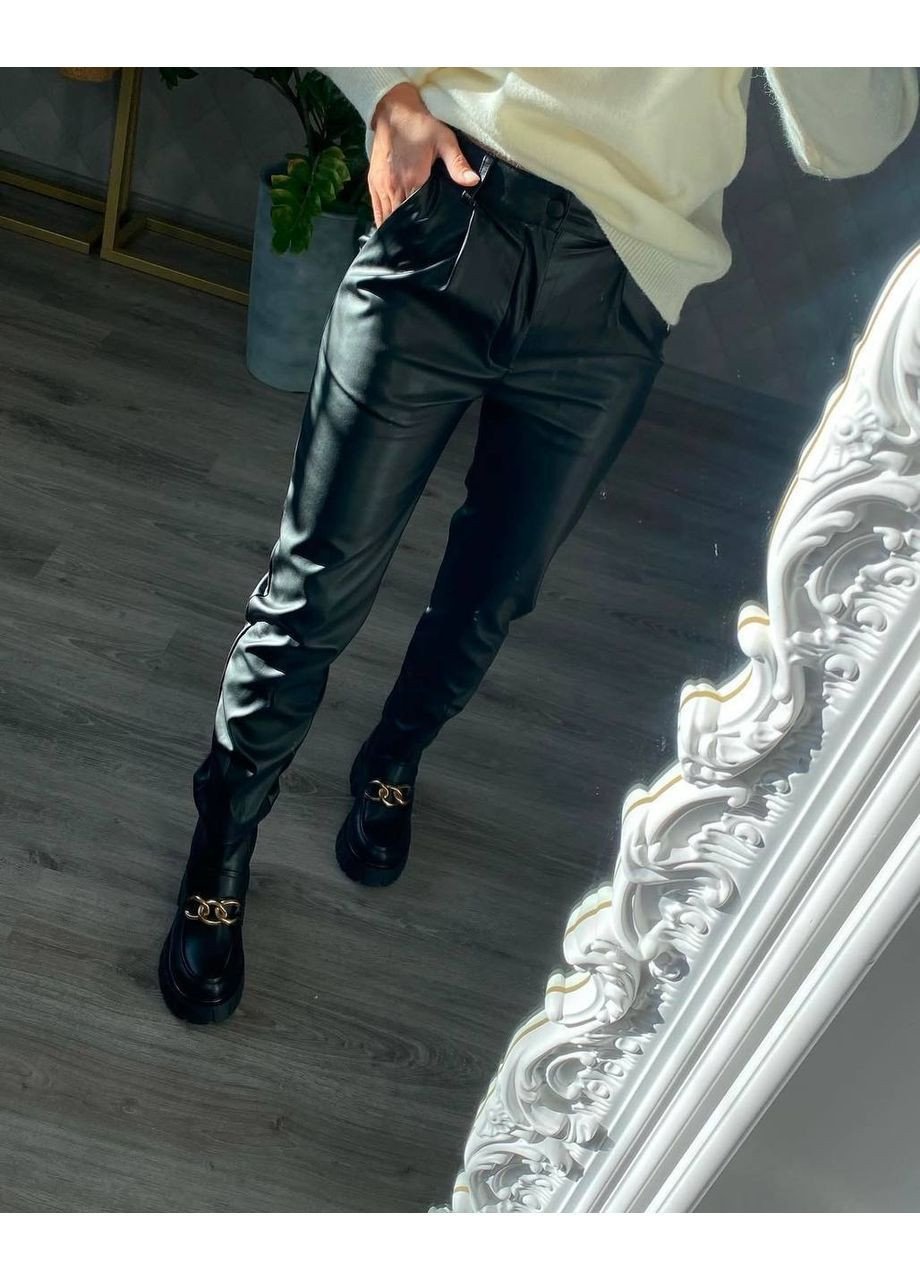 Жіночі штани з екошіри No Brand (366227199)