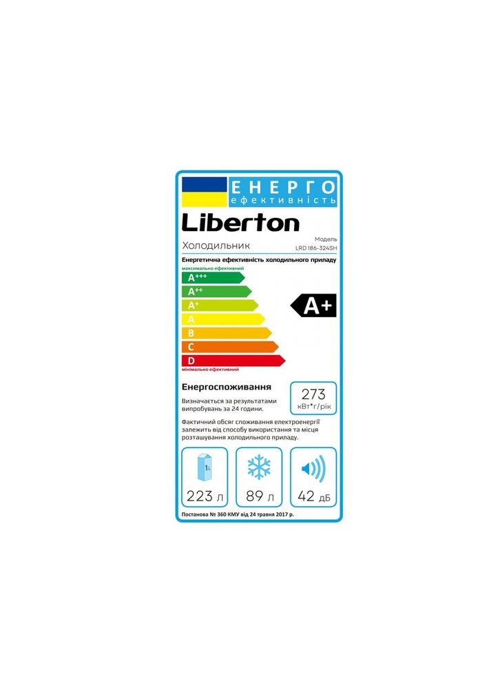 Холодильник LRD 186-324SH Liberton (362667985)