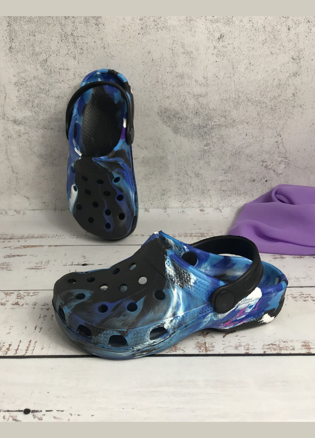 Крокси сабо дитячі для хлопчика Синій (612) Sanlin (334732240)