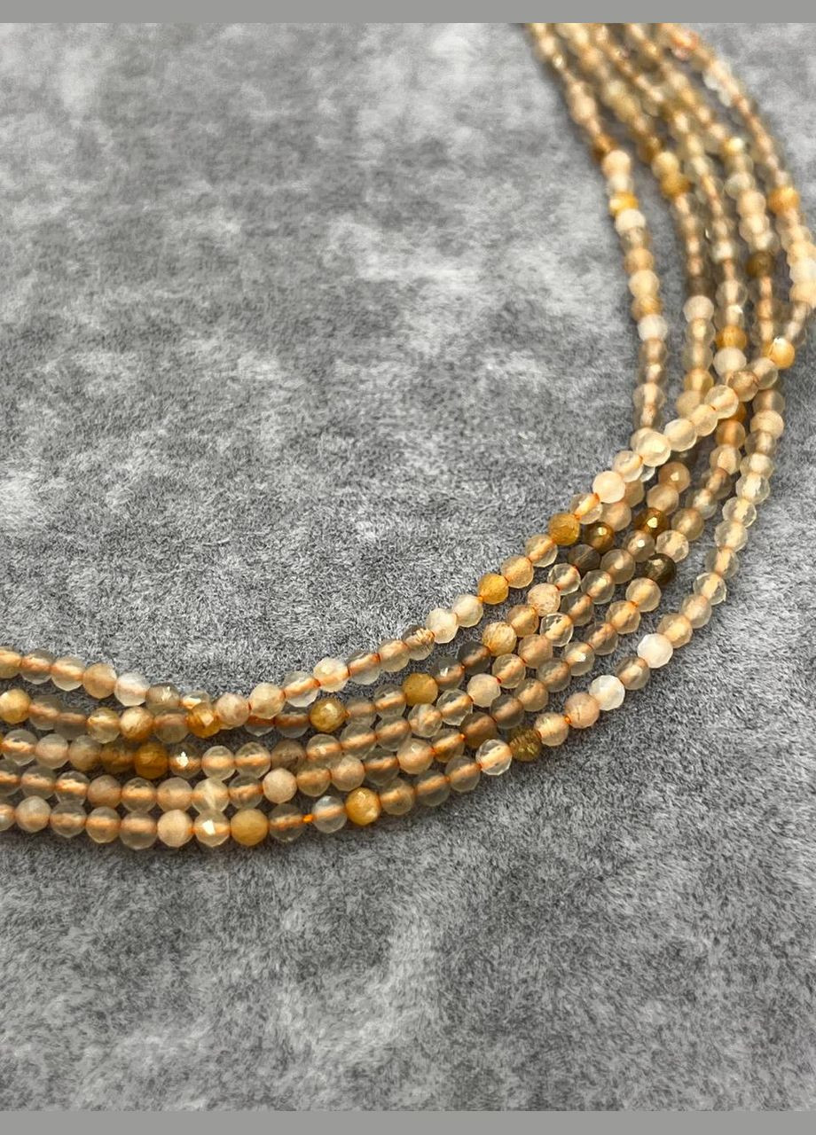 Солнечный камень на нитке без замка 2 мм 40 см No Brand (311678218)