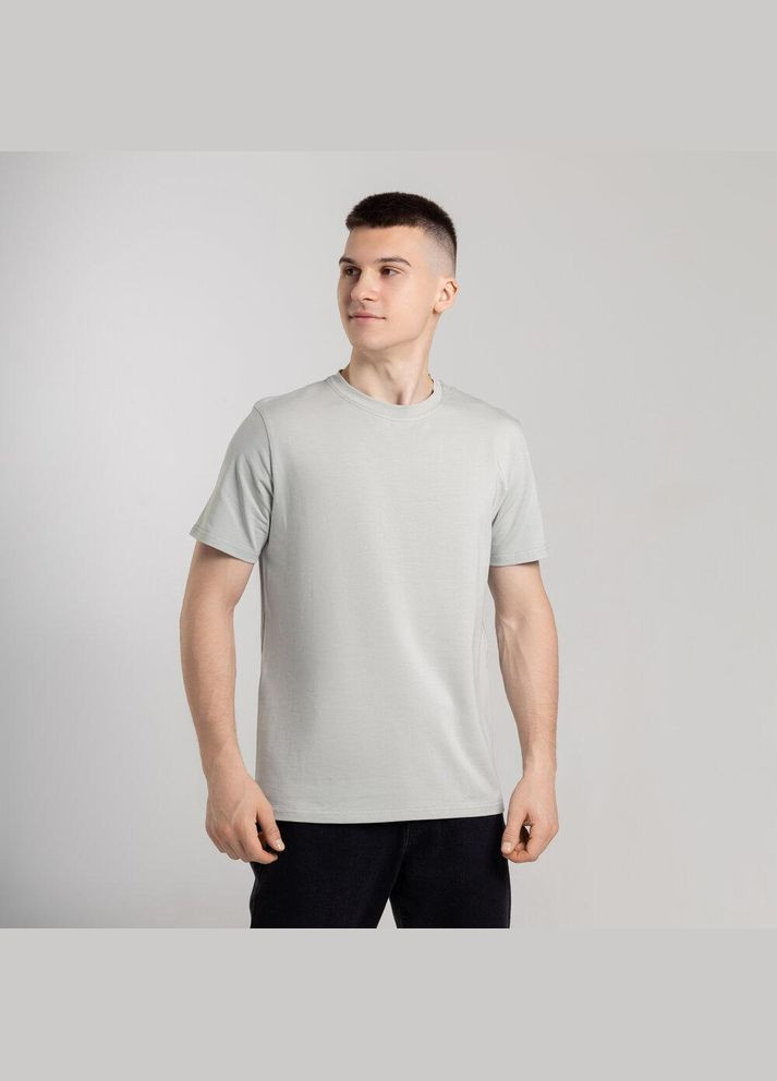 Фісташкова чоловіча класична футболка однотонна фісташкова з коротким рукавом No Brand