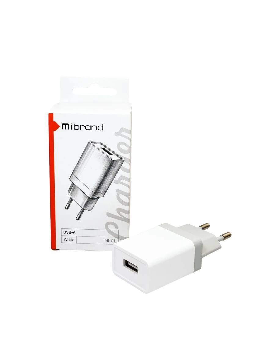 Мережевий зарядний пристрій Travel Charger USB-A 5W White (MIWC/1UW) Mibrand MI-01 (361347530)