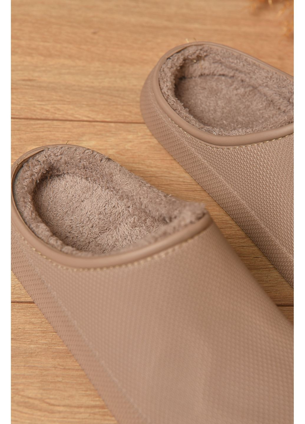 Калоші жіночі без задника утеплені бежевого кольору Let's Shop (352476705)