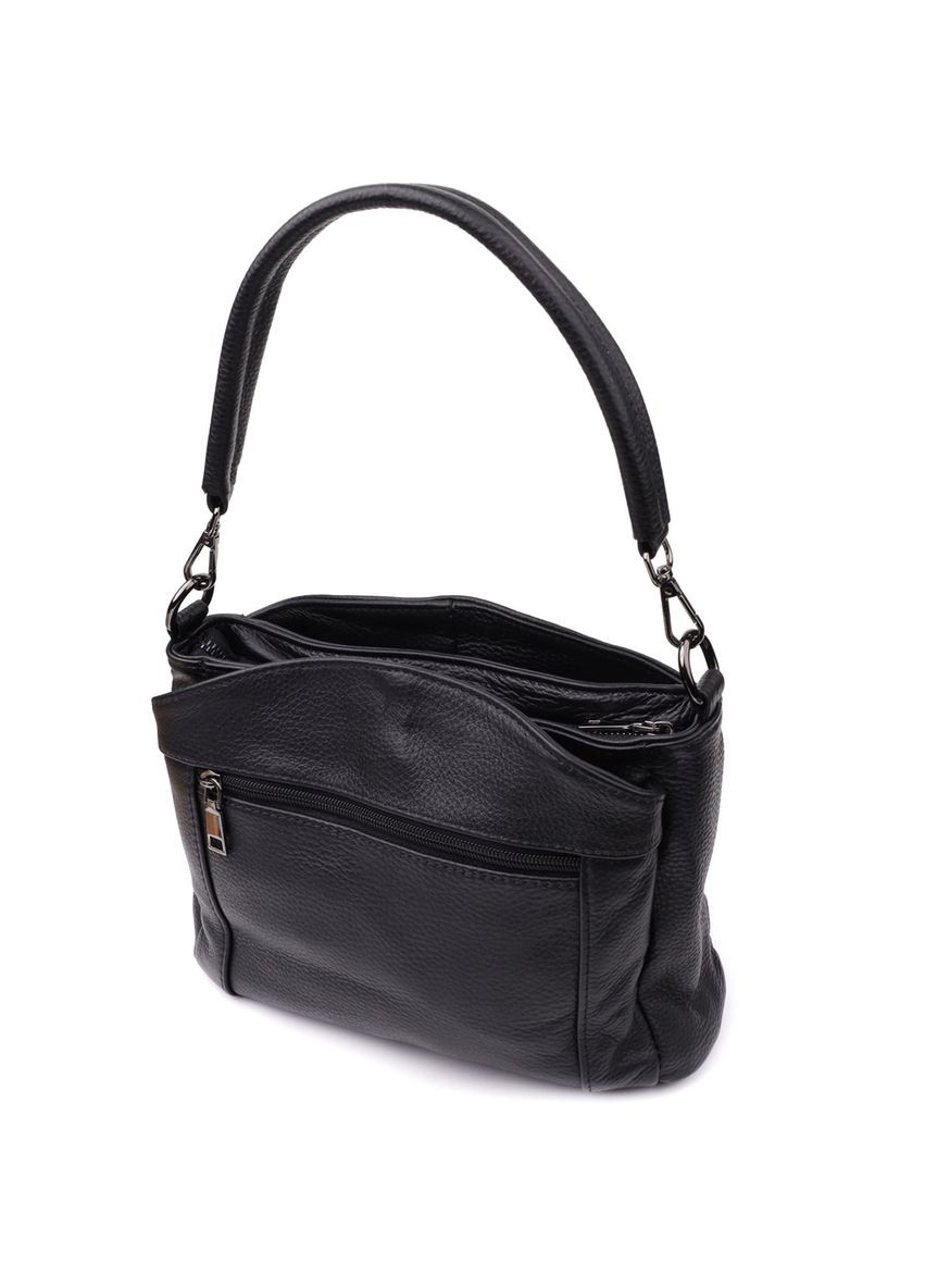 Сумка на плече з натуральної шкіри 23007 Чорний Vintage (347580004)