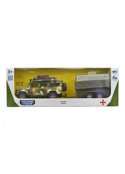 Ігровий набір – LAND ROVER DEFENDER MІЛІТАРІ (з причепом) TechnoDrive (315154778)