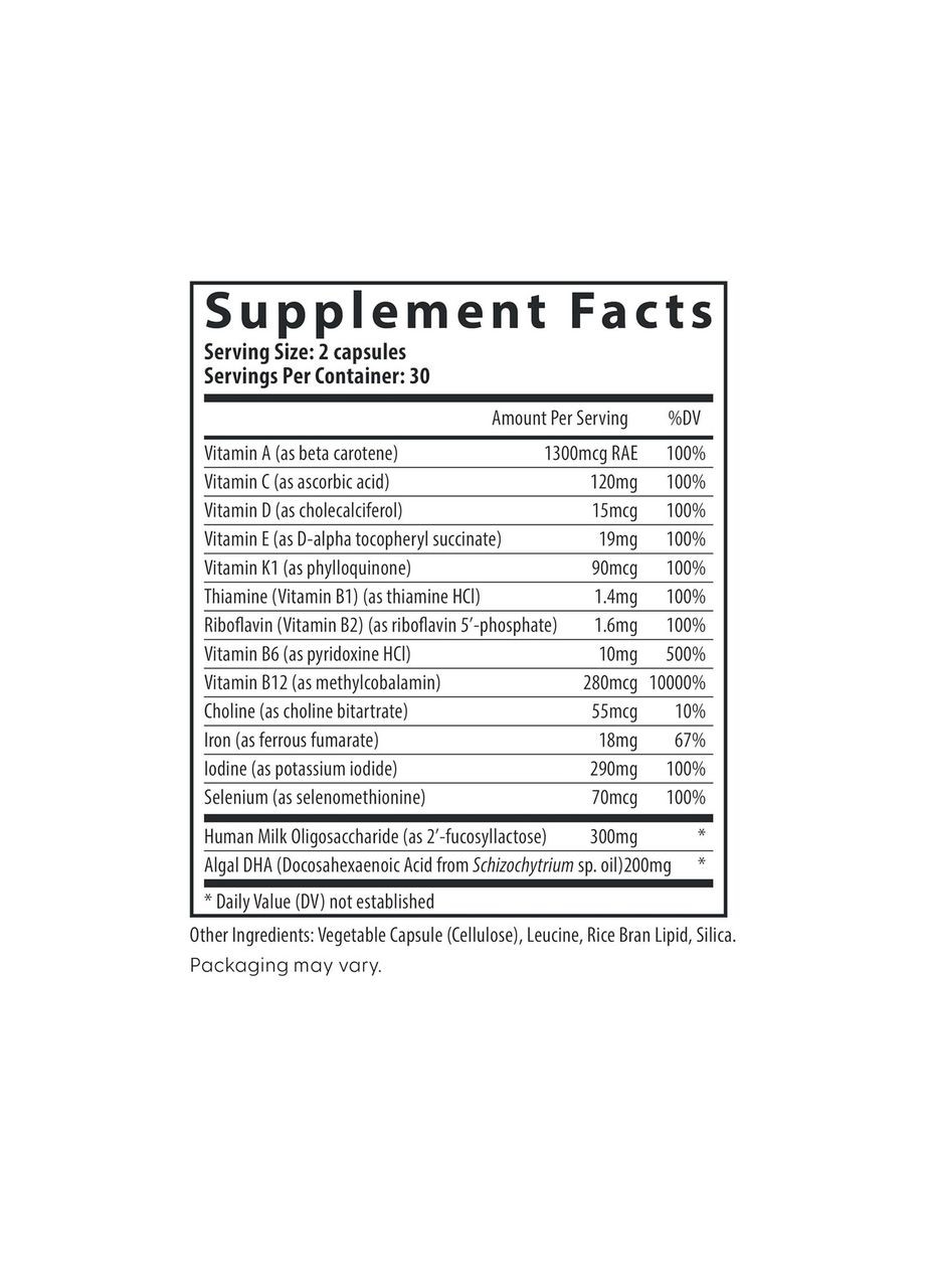 Postnatal Multivitamin Essentials with DHA - 60 caps Fairhaven Health (369399288)