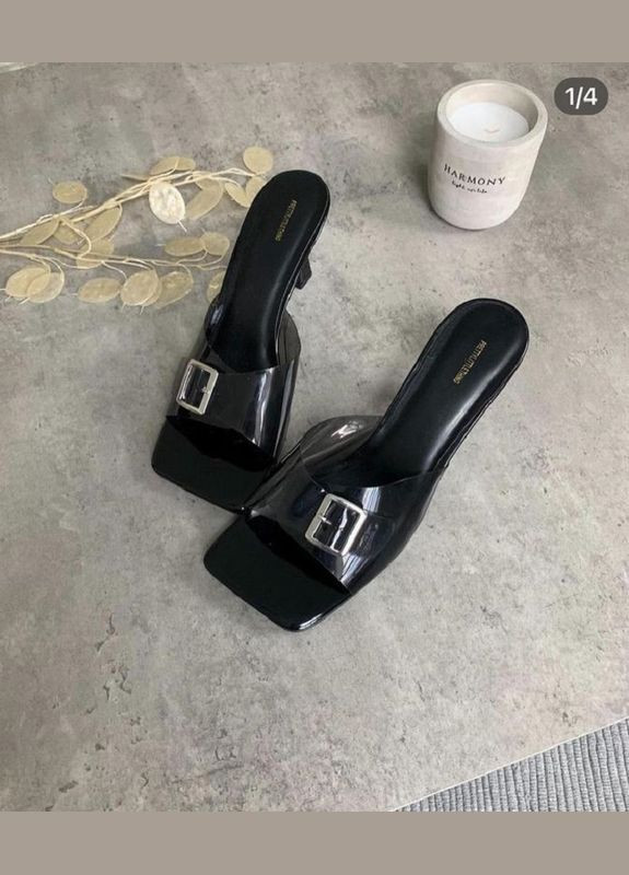 Черные мюли PrettyLittleThing