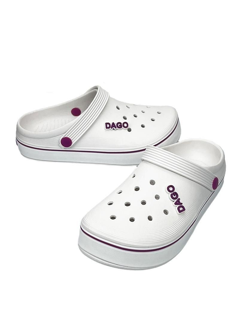 Женские кроксы сабо белые 30149-4 Dago (279525346)