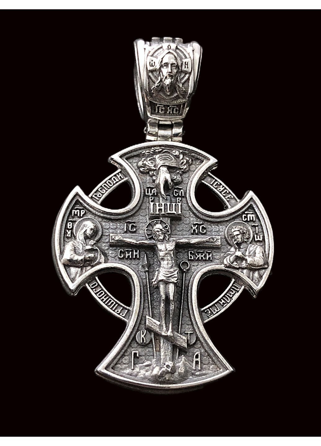 Масивний чоловічий срібний православний хрестик. Кулон захисний DeLoS (361109386)