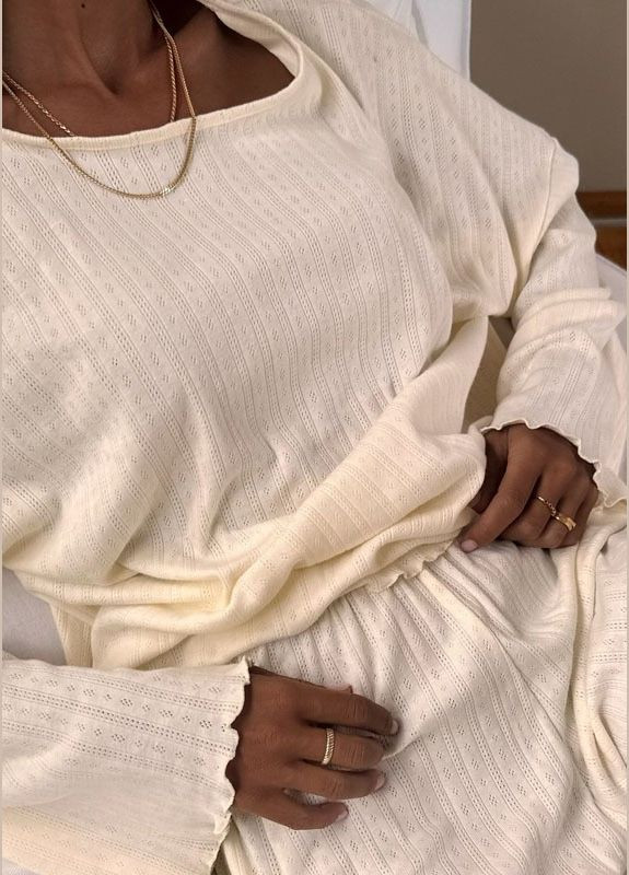 Бежева всесезон жакардова піжама з шортами, комплект для дому лонгслів + шорти Veronica