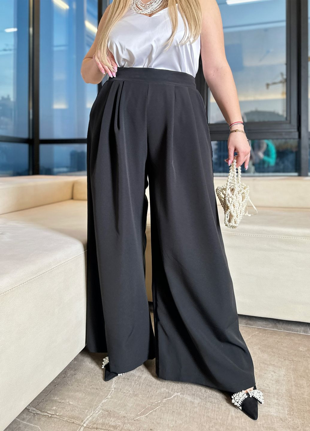 Женские брюки-палаццо No Brand (327289928)