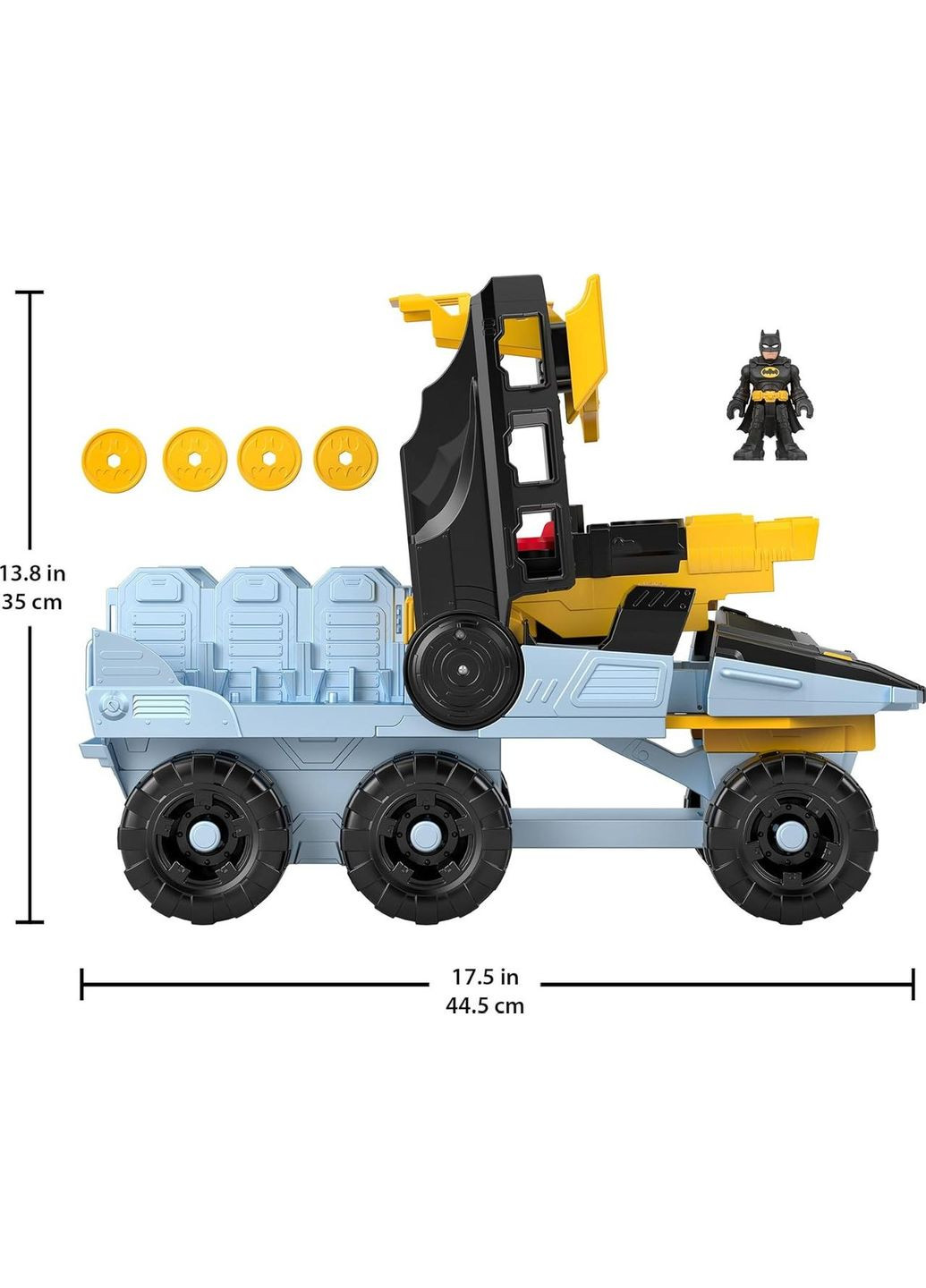 Бэтмобиль-трансформер танк Бэтмена со светом и звуками Оригинал Fisher-Price Batman Transforming Bat-Tank Fisher Price (365251636)