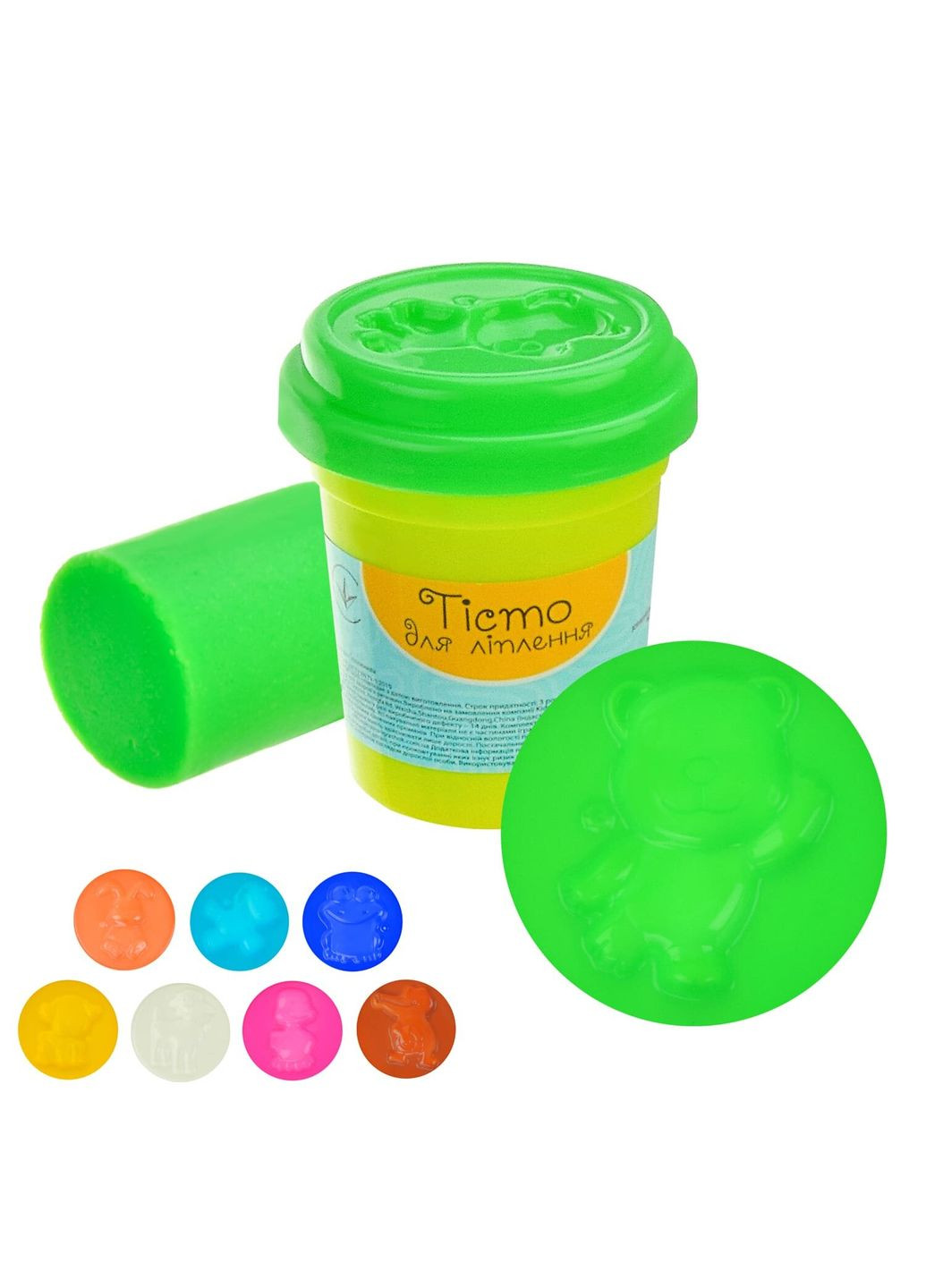 Игрушечный набор для творчества тесто для лепки 1 баночка PL-0607-010 Салатовый shop (6966663673132) No Brand (365695697)