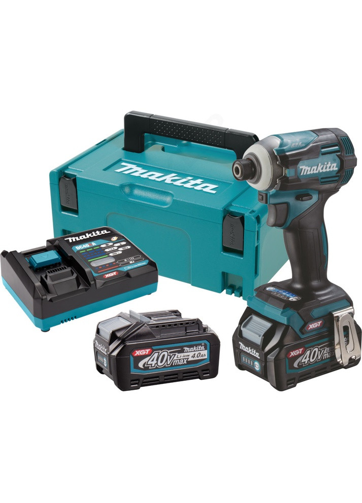 Аккумуляторный ударный гайковерт TD001GM201 XGT (40В, 220Нм, 1/4") + 2 АКБ BL4040, зарядное устройство DC40RA (4750) Makita (295040209)