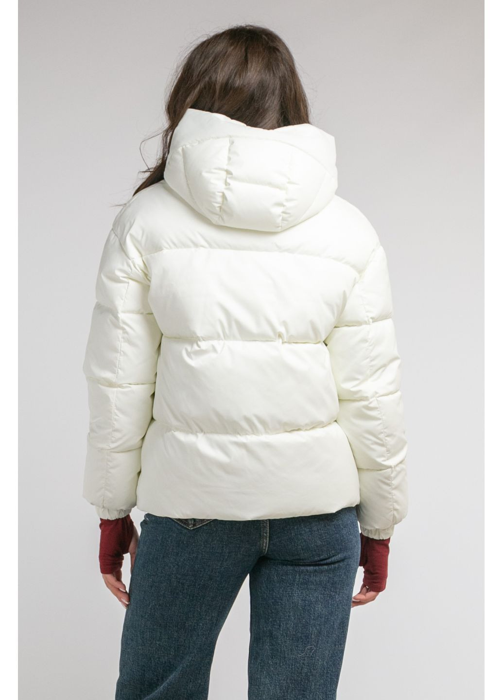 Молочна зимня куртка зимова з кишенями dd CHICLY