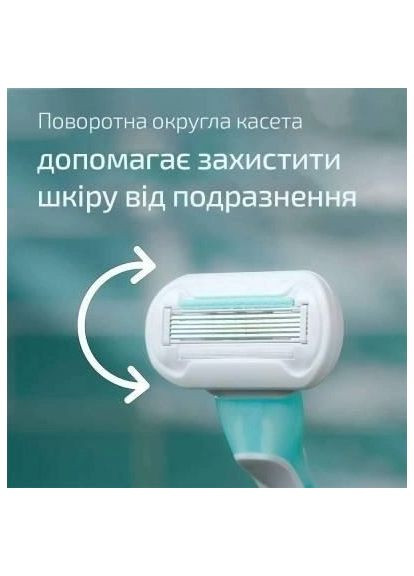 Картриджі змінні для гоління (леза касети) жіночі Gillette Deluxe Smooth Sensitive 3 шт. Venus (356095530)