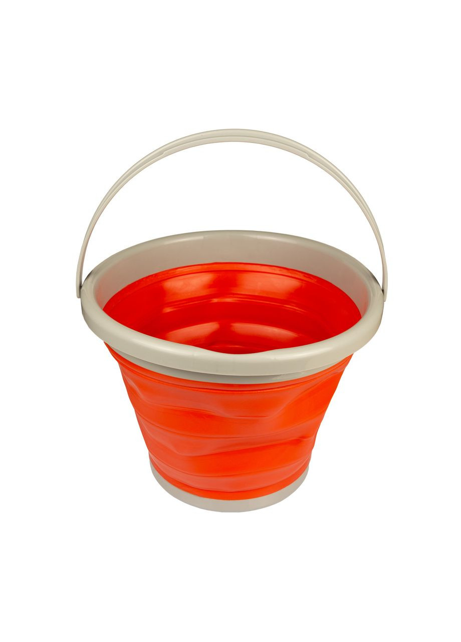 Ведро складное силиконовое 10л, Оранжевый Tramp (366220696)