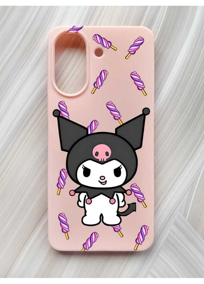 Матовый розовый чехол на Xiaomi Redmi 13C / Poco C65 Куроми (принт 390) Creative (355407369)