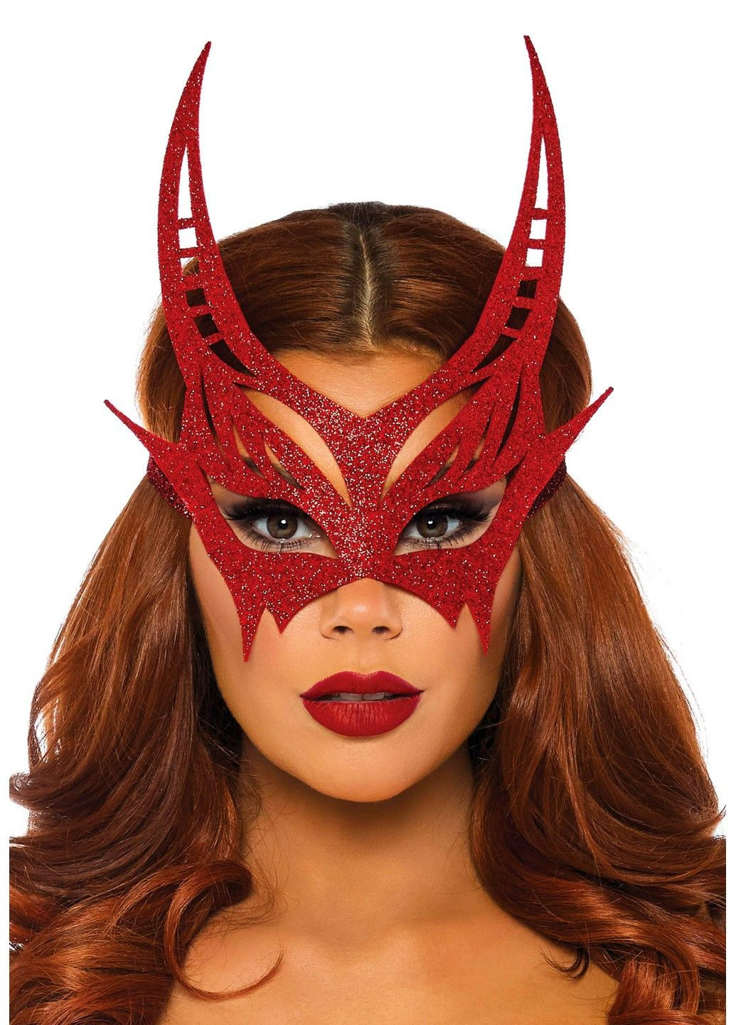 Блискуча маска диявола Glitter devil mask O/S Leg Avenue (291412379)