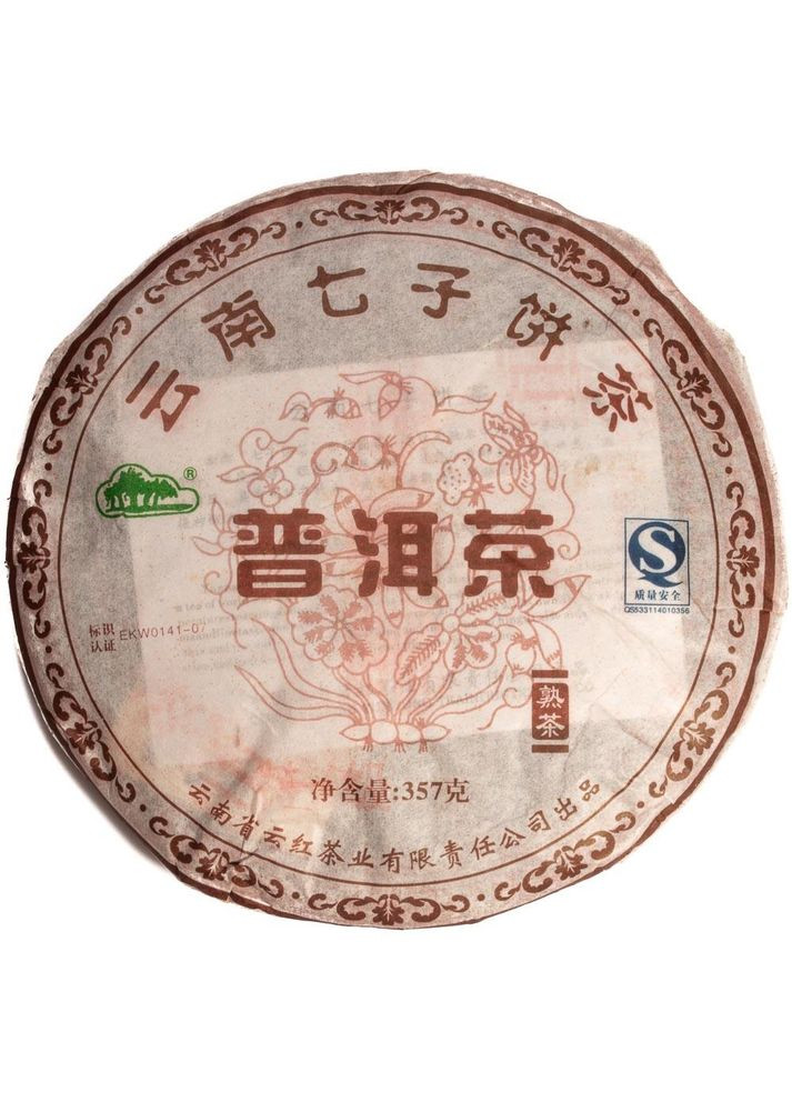 Шу Пу Эр Цветы Лотоса 2009 г. - млинець, 357 г No Brand (305196675)