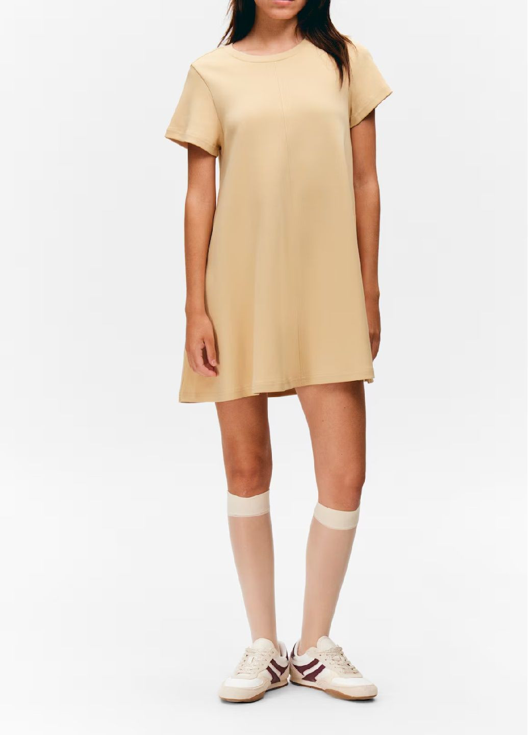 Бежева кежуал сукня H&M однотонна