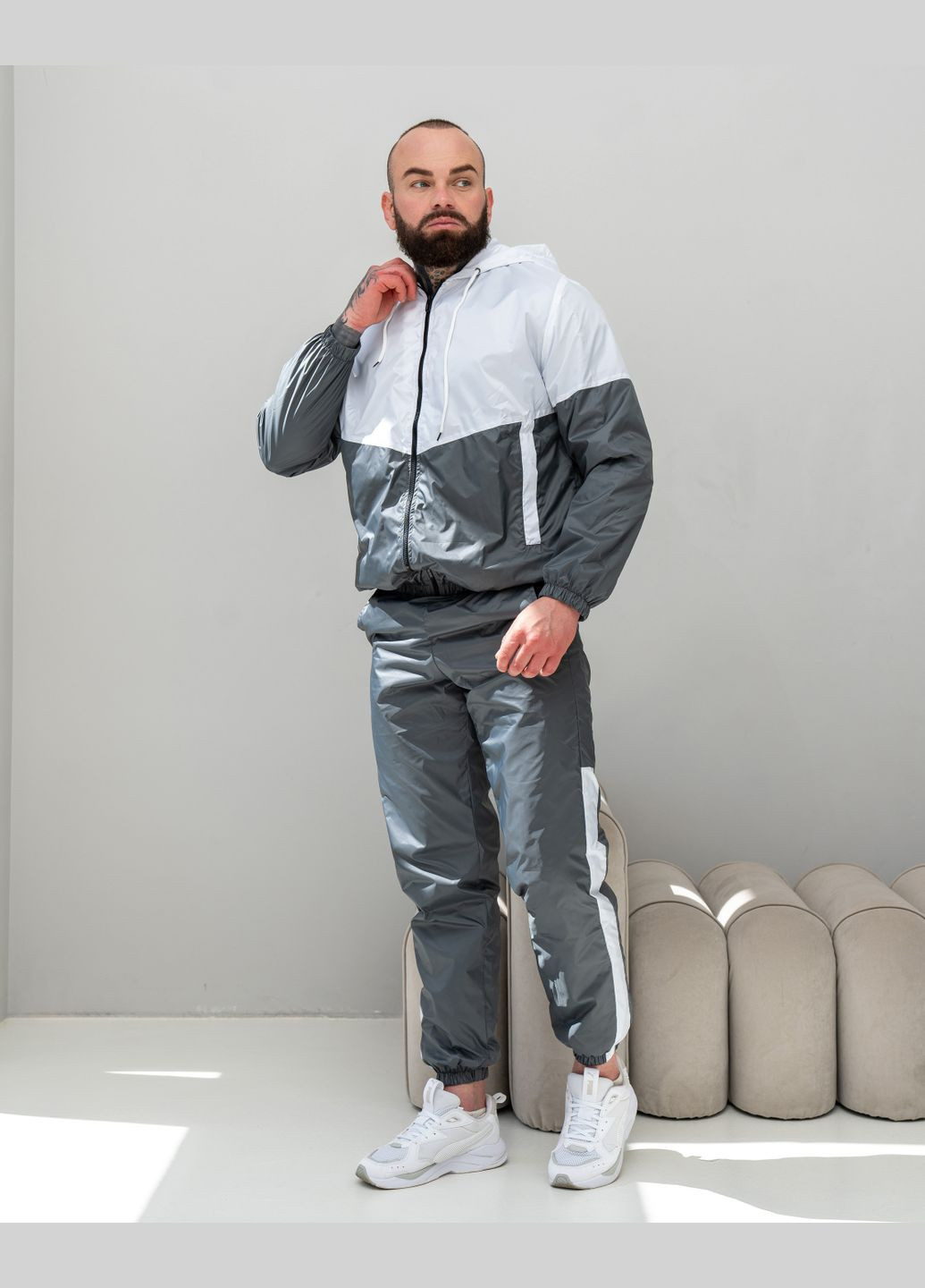 Костюм спортивный мужской плащевка No Brand спортивный костюм (282937222)