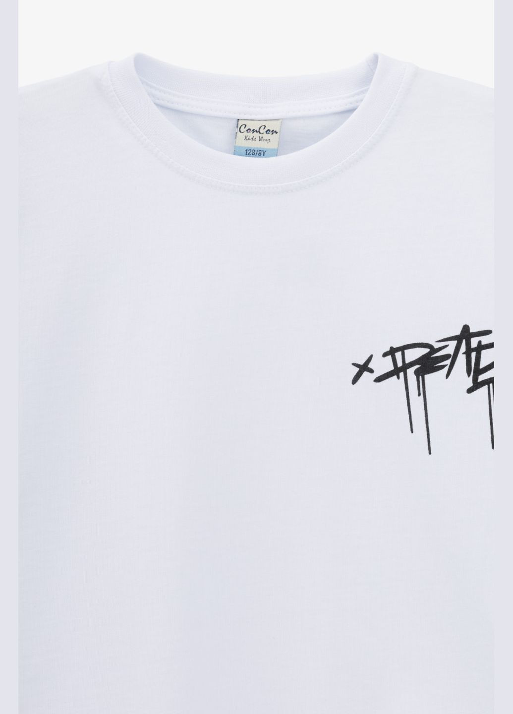 Біла демісезонна футболка з принтом для дівчинки 12155 116 см shop (2000990959393) Baby Show