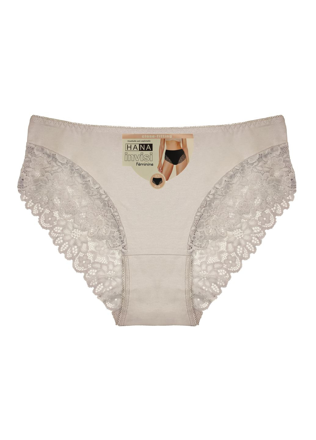 Труси бавовняні найвищої якості прикрашені мереживом Hana (322564411)