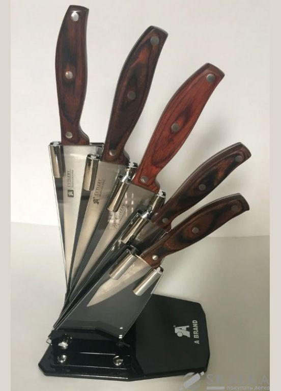 Набір ножів на підставці 6 предметів R8834 Fessle комбінований,