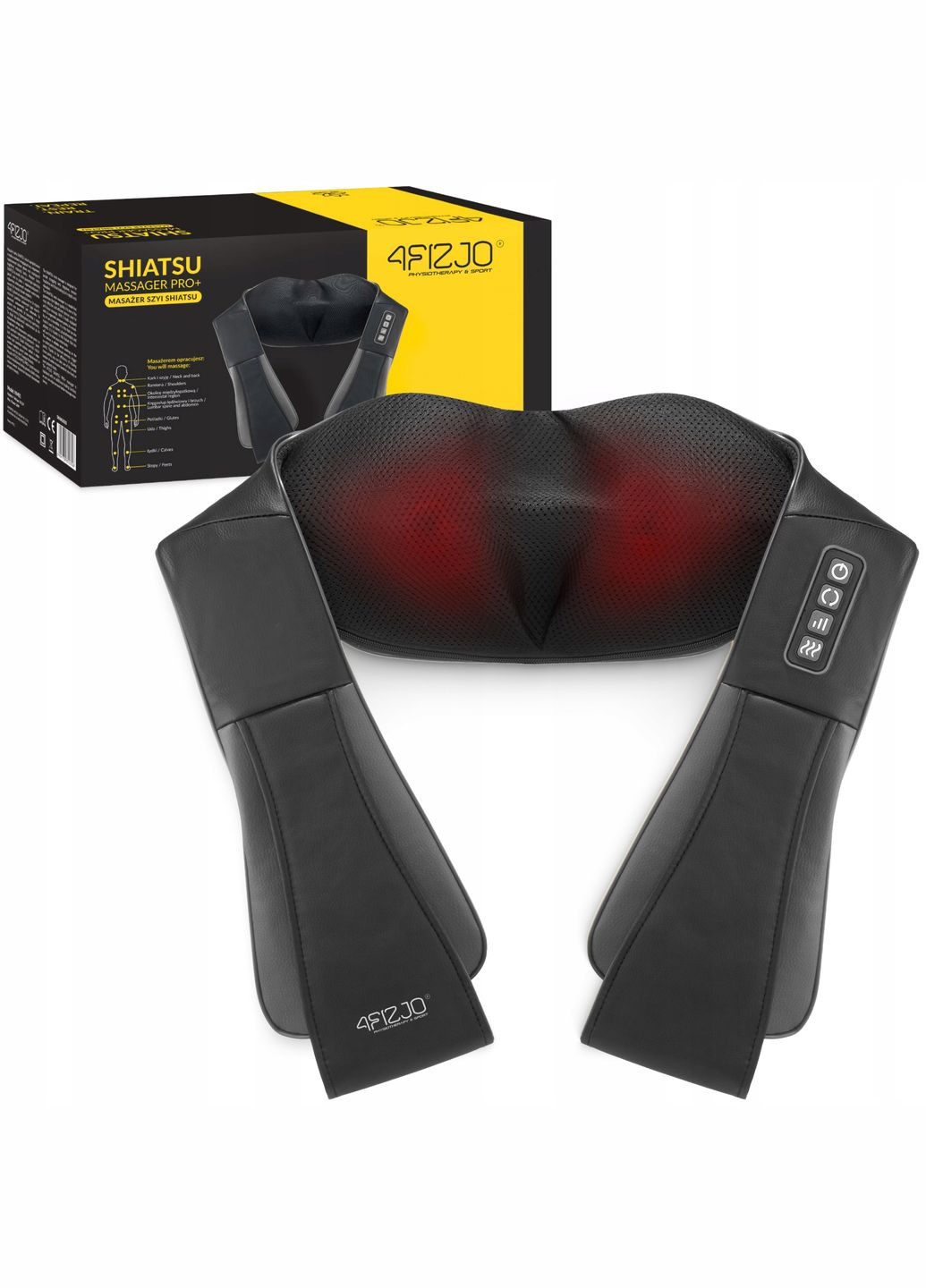 Накидка-массажер Shiatsu Pro+ для шеи и спины Black/Grey () 4FIZJO P-5907739319067 (277930395)