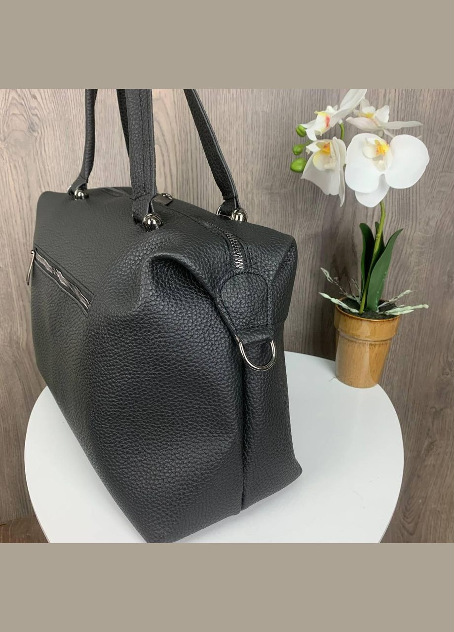 Большая женская сумка, городская сумка для девушек через плечо Черный No Brand (298997034)