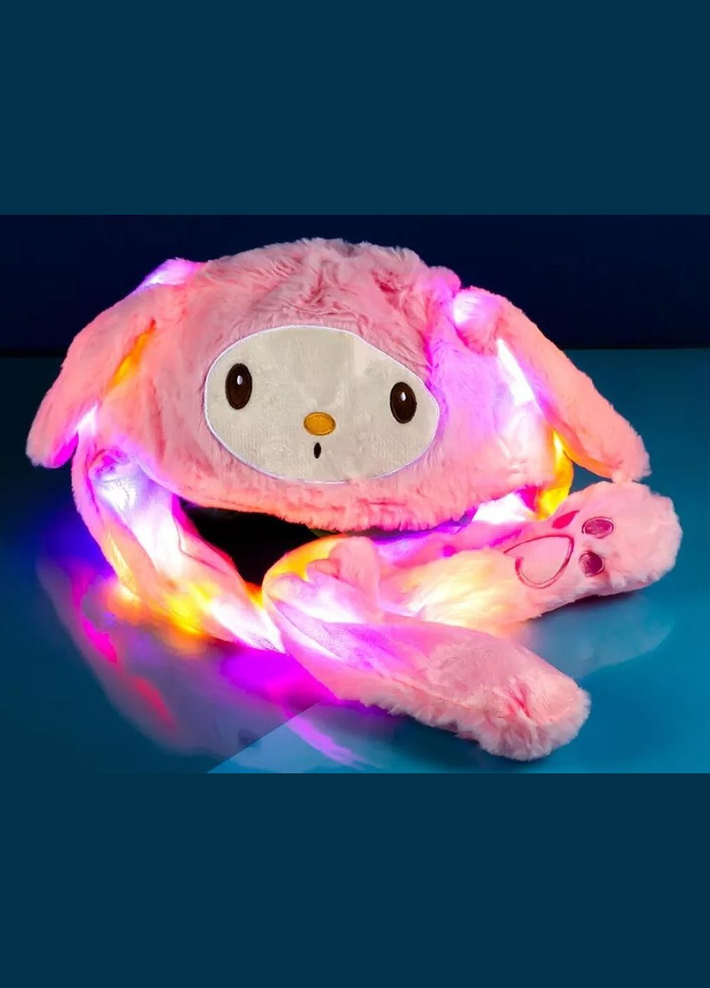 Шапка с подвижными ушами Котенок розовый No Brand (307825761)