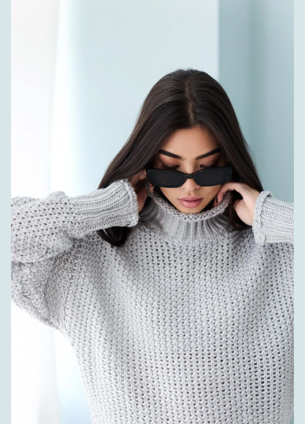 Серый демисезонный свитер пуловер Seventeen