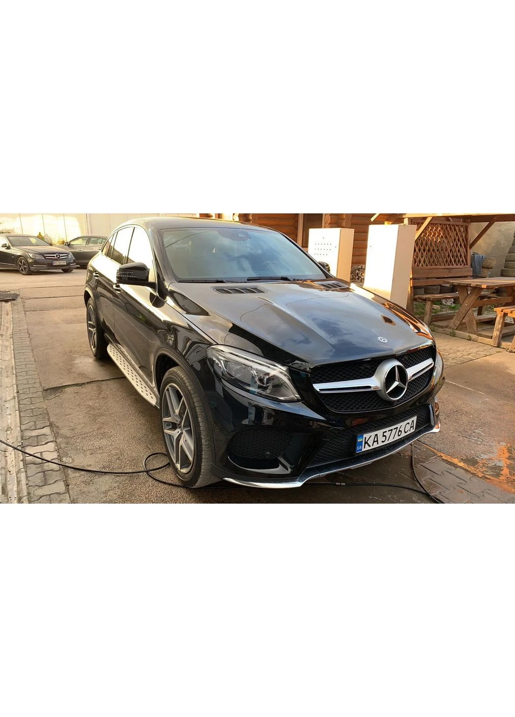 Бокові пороги ( ) для Mercedes GLE coupe C292 2015-2019 рр OEM (391765830)