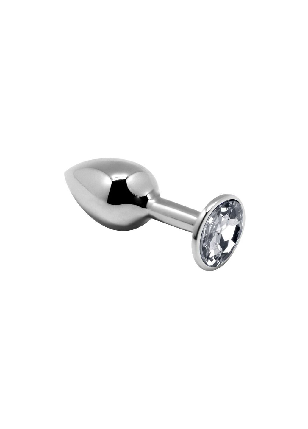 Металева анальна пробка з кристалом Mini Metal Butt Plug White S CherryLove Alive (283251267)