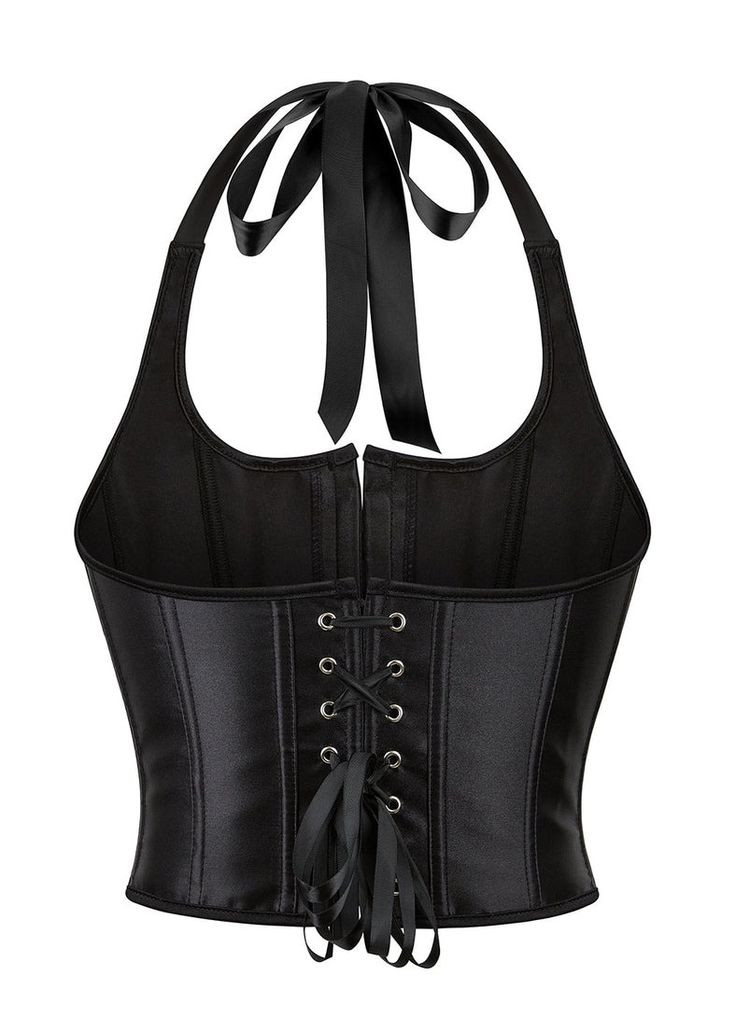 Корсет на зав'язках стрічках із бретелями 12 Plastic Bones з підтримкою бюста, чорний, Star Night (369143672)