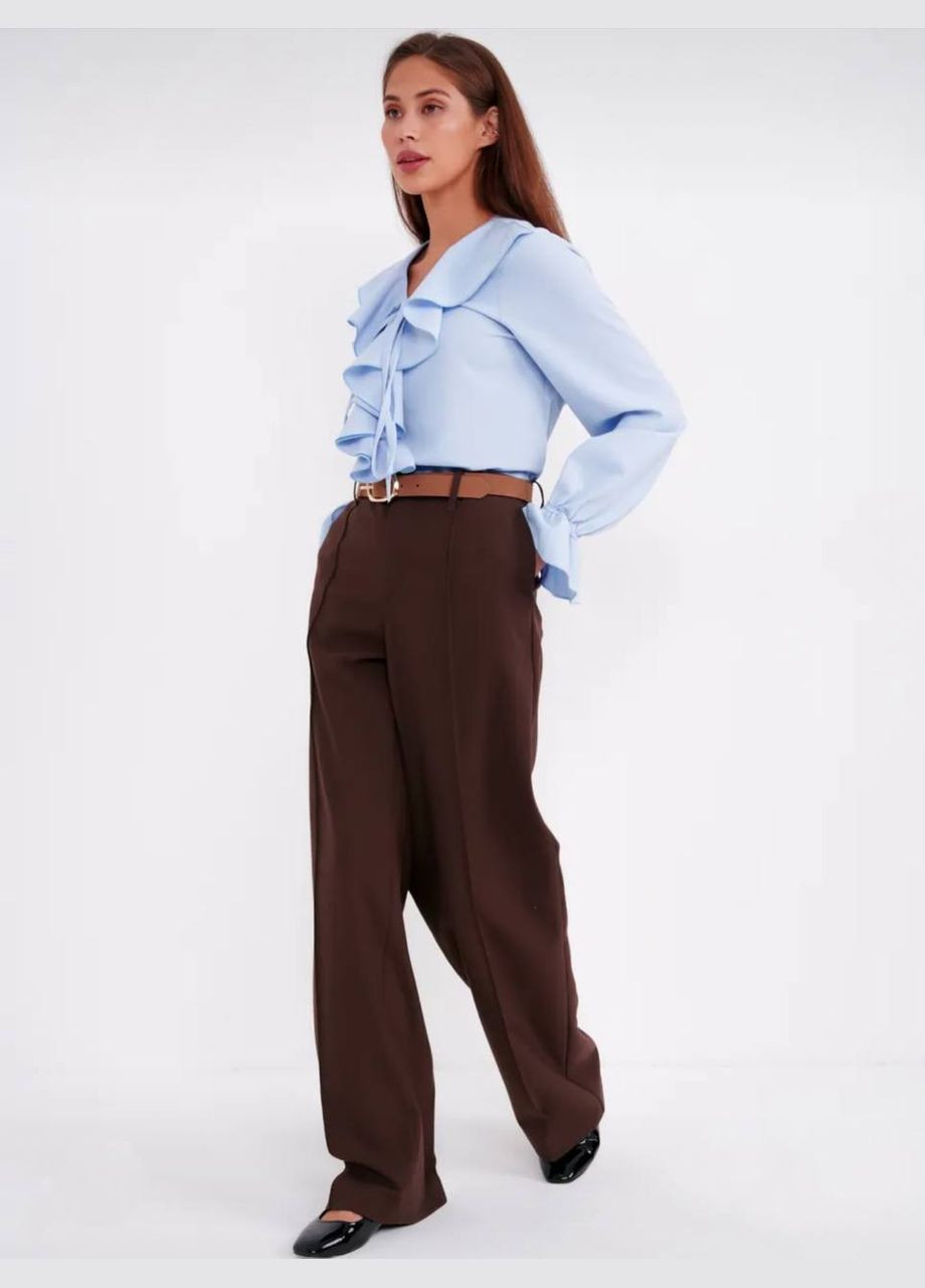 Блакитна блуза у стилі бохо Adelante