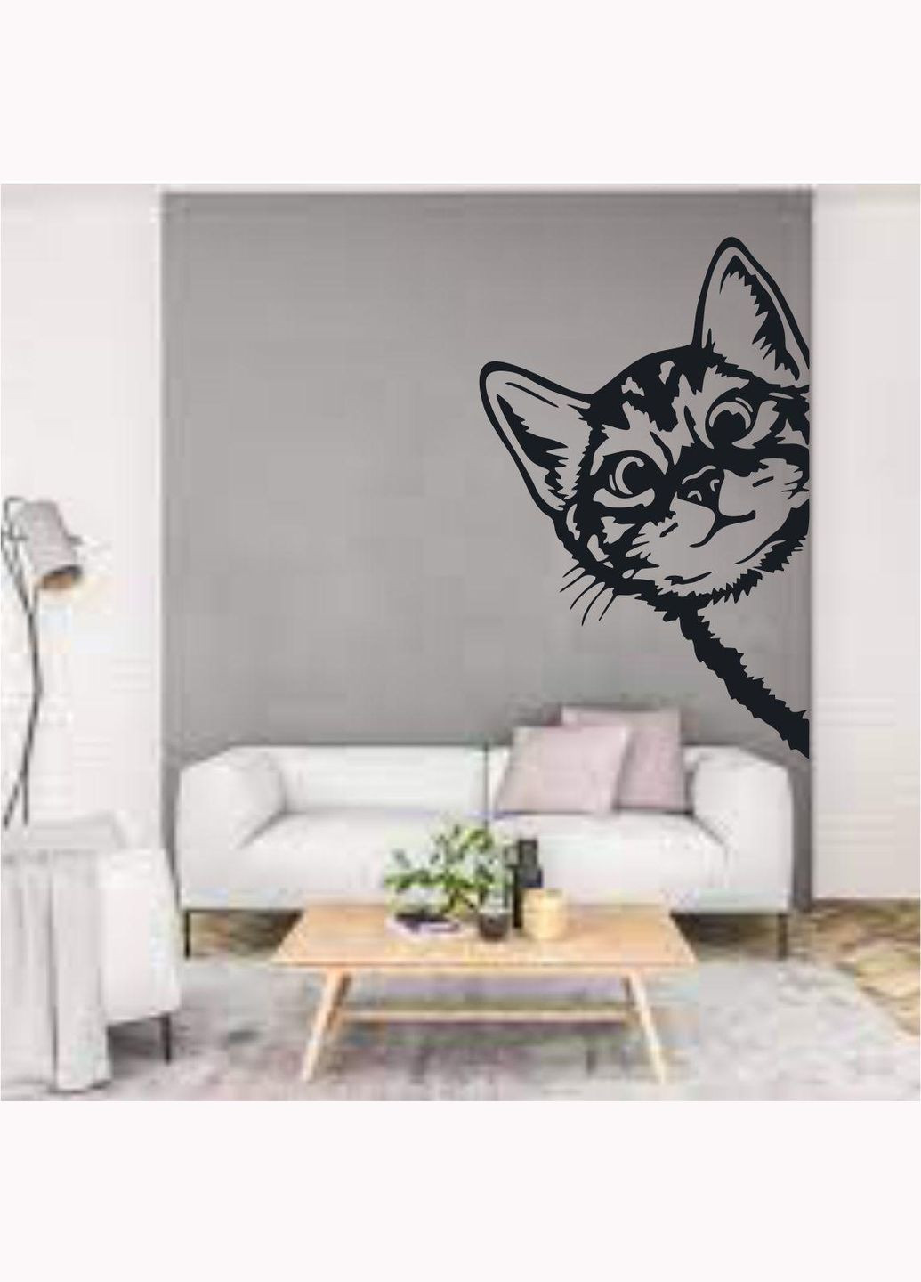 Трафарет для фарбування, Кіт, одноразовий з самоклеючої плівки 115 х 180 см Декоинт (278288341)