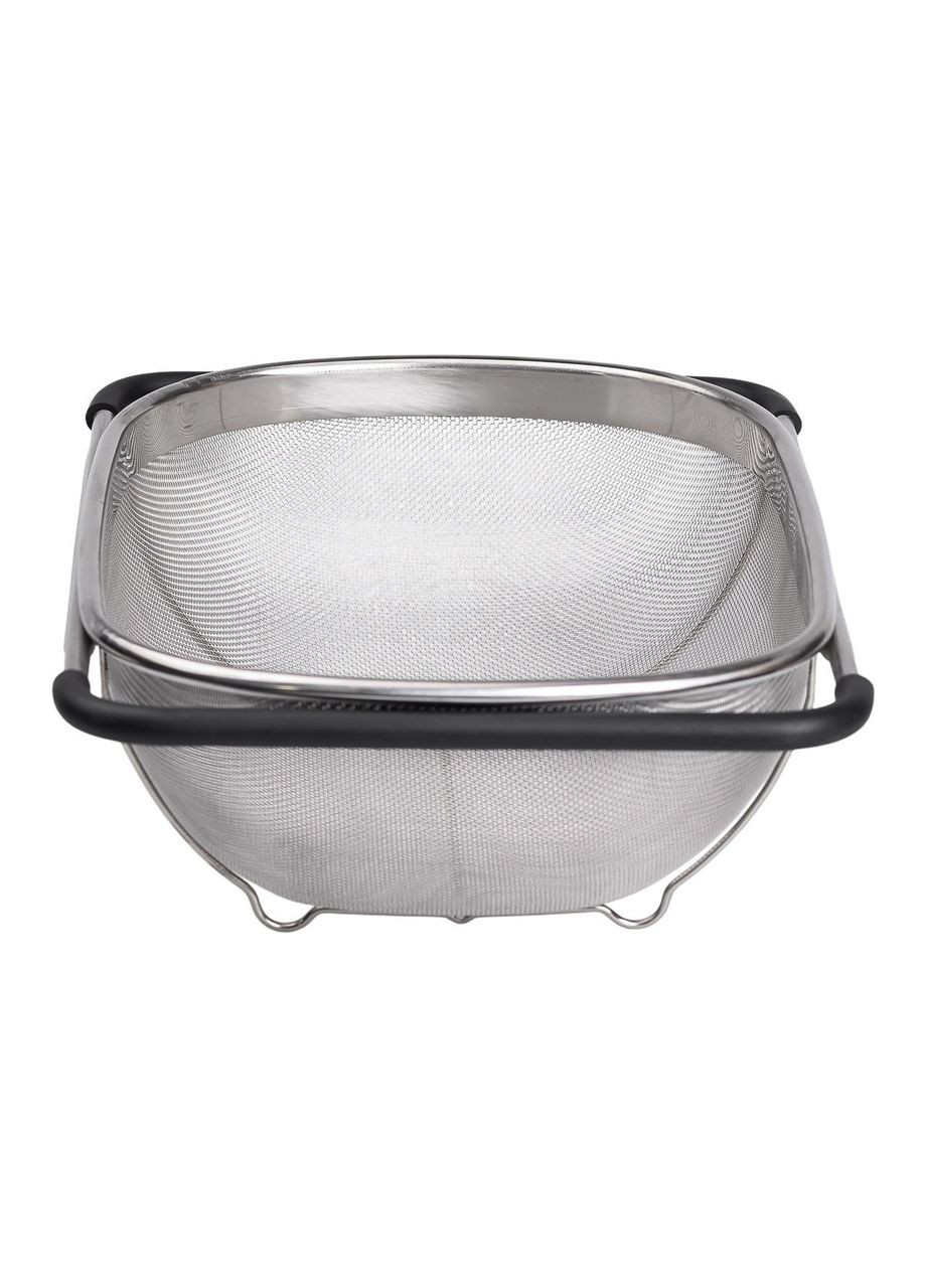 Друшляк сито на раковину для миття овочів та фруктів 36х25х10.5 см з нержавіючої сталі HP-19-18-L Zhongjing (370801794)