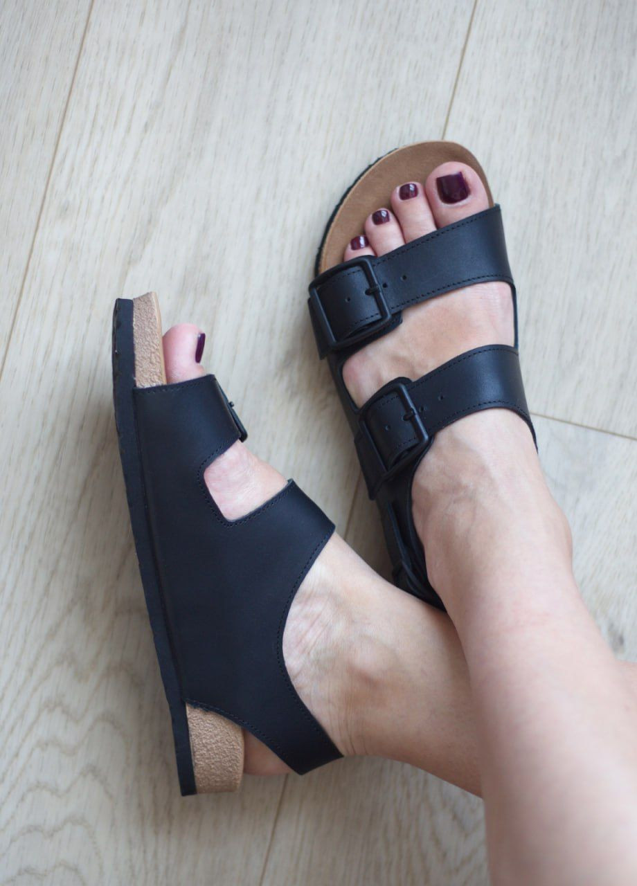 Босоніжки жіночі з натуральної шкіри No Brand 1508 (338254852)