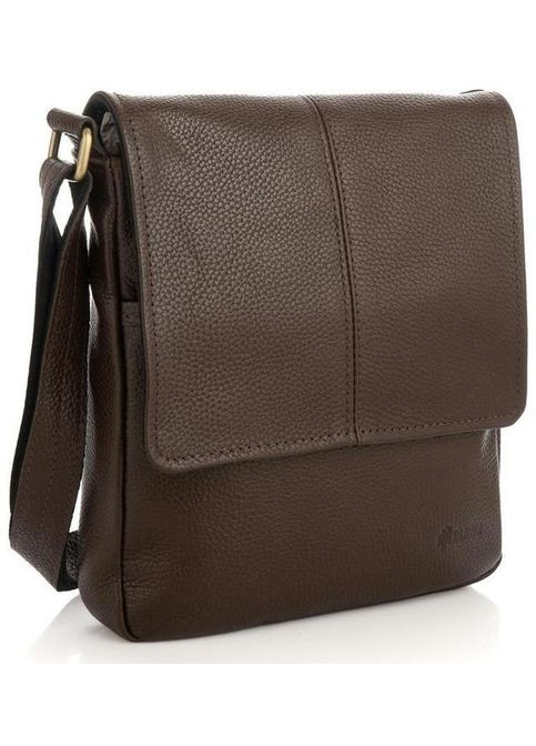 Сумка месенджер через плече чоловіча з натуральної шкіри маленька для документів формату A5 35783 TARWA (361400991)